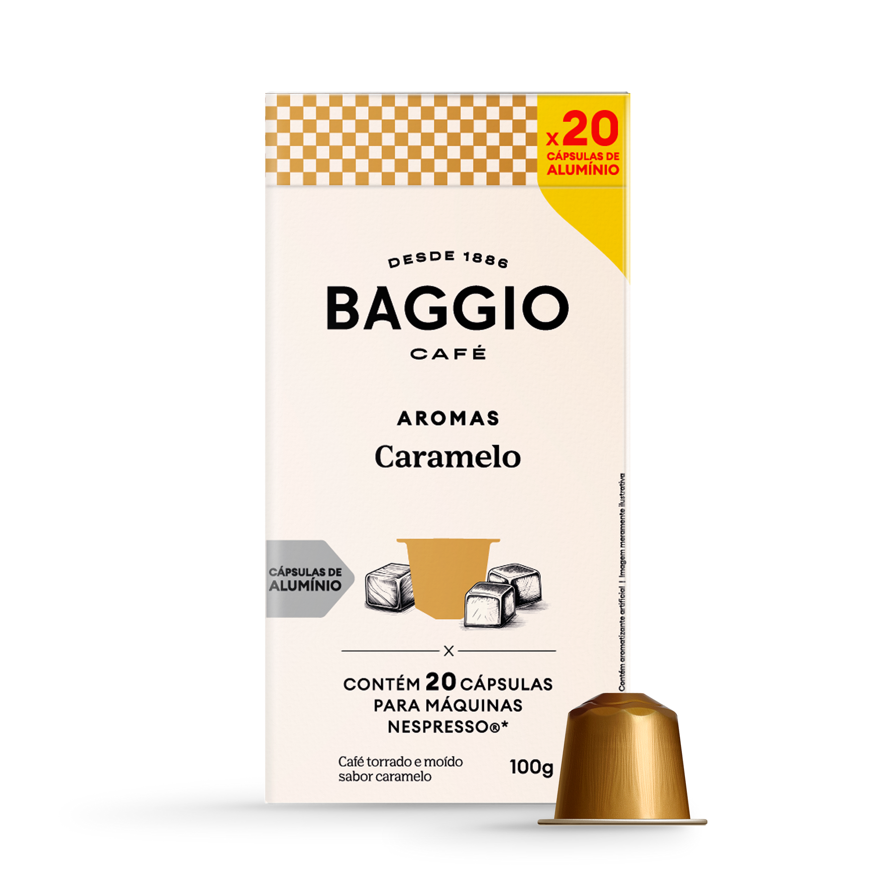 Baggio Aromas Caramelo - 20 Cápsulas p/ Nespresso*