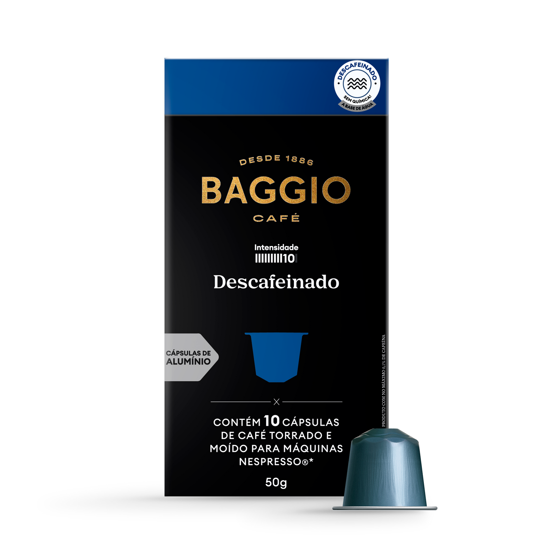 Baggio Descafeinado - 10 Cápsulas p/ Nespresso*