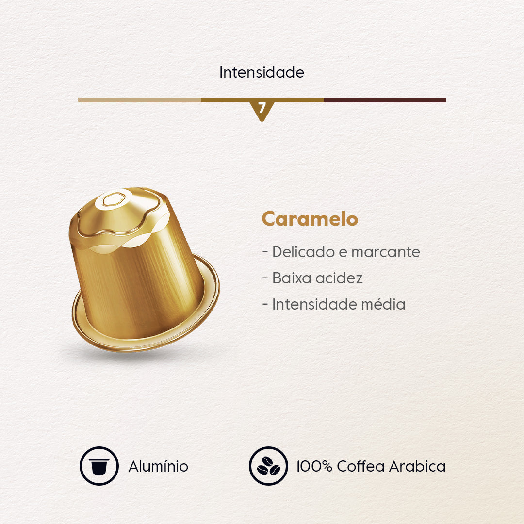 Baggio Aromas Caramelo - 10 Cápsulas p/ Nespresso*