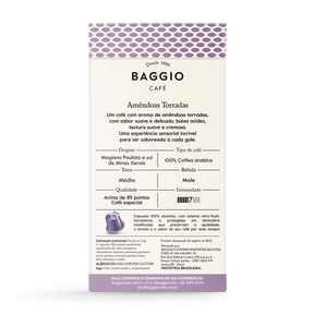Baggio Aromas Amêndoas Torradas - 10 Cápsulas p/ Nespresso*