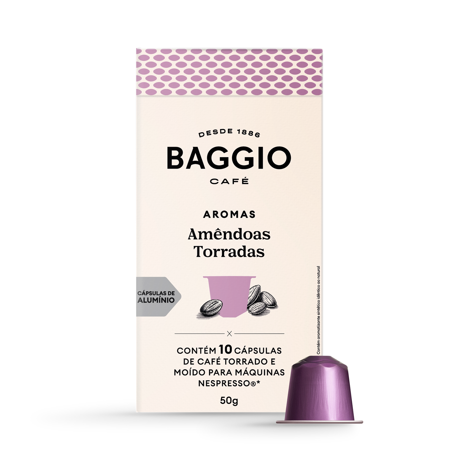 Baggio Aromas Amêndoas Torradas - 10 Cápsulas p/ Nespresso*