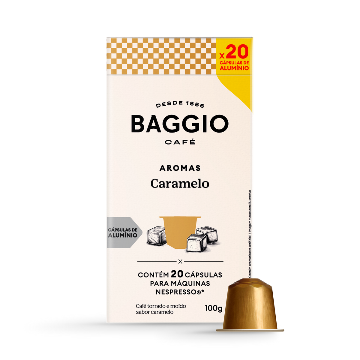 Baggio Aromas Caramelo - 20 Cápsulas p/ Nespresso*