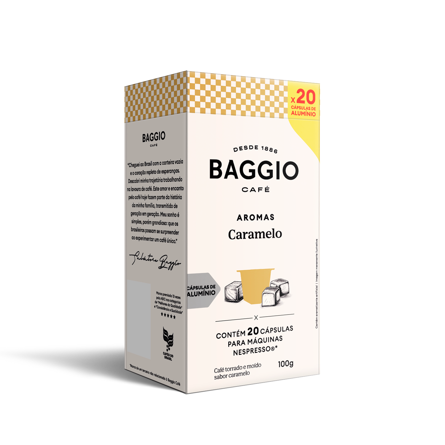 Baggio Aromas Caramelo - 20 Cápsulas p/ Nespresso*