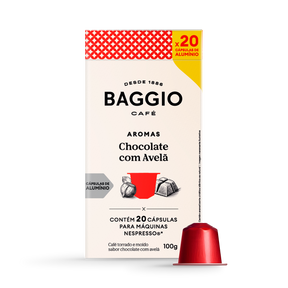 Baggio Aromas Chocolate com Avelã - 20 Cápsulas p/ Nespresso*