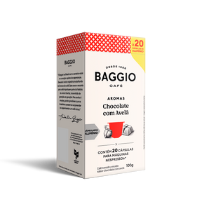 Baggio Aromas Chocolate com Avelã - 20 Cápsulas p/ Nespresso*