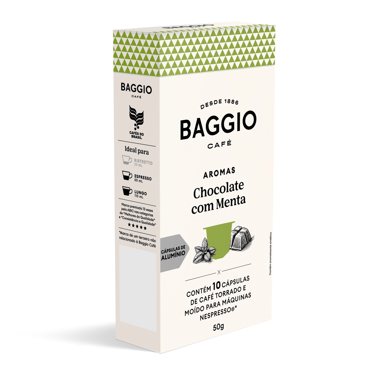 Baggio Aromas Chocolate com Menta - 10 Cápsulas p/ Nespresso*