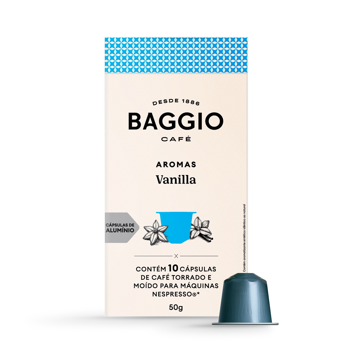 Baggio Aromas Vanilla - 10 Cápsulas p/ Nespresso*