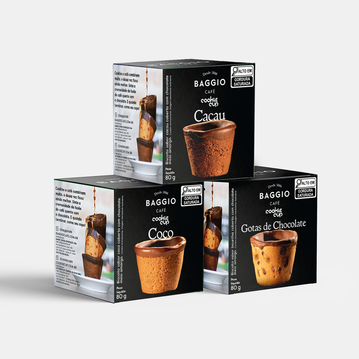Kit Baggio Café Cápsulas + Cookie Cups + Xícara Baggio